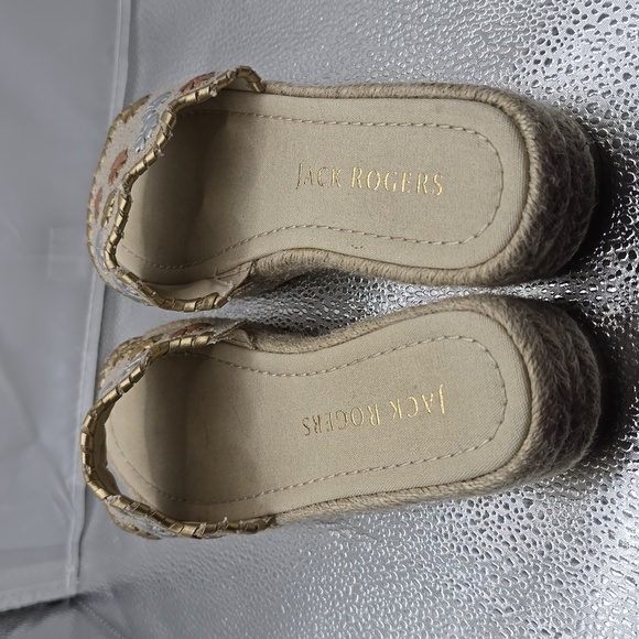 Jack Rogers Palmer Espadrilles Slides Sandals Wedges Natural size 7 woman - Picture 7 of 12